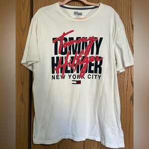 Tommy Hilfiger White Graphic T-Shirt for Men